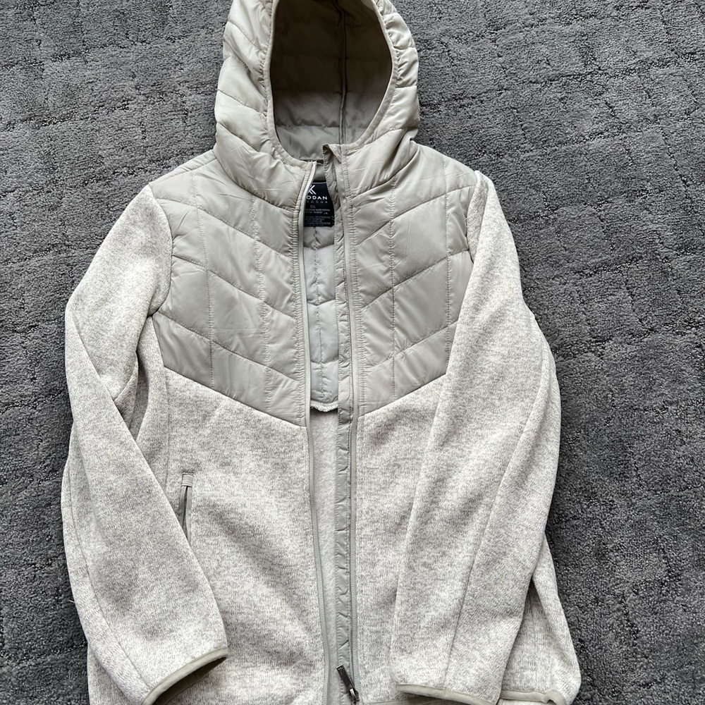 Kyodan women’s Outdoor Gray Full Zip Hooded Jacket Sz L